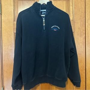 Tommy Bahama Men's Black Zip-Up Sweater
